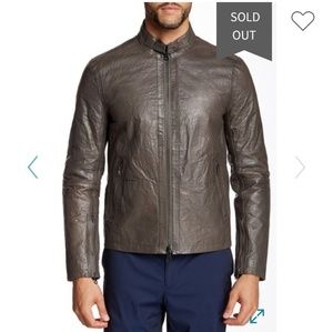 John Varvatos wrinkled leather jacket